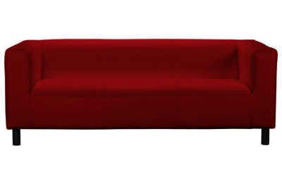 ColourMatch Moda Regular Leather Effect Sofa - Poppy Red